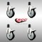 Service Caster 5 Inch 316SS Black Poly Swivel 1-7/8 Inch Expanding Stem Caster Set Lock Brake SCC-SS316TTLEX20S514-PPUB-BLK-178-4 - alternate 4